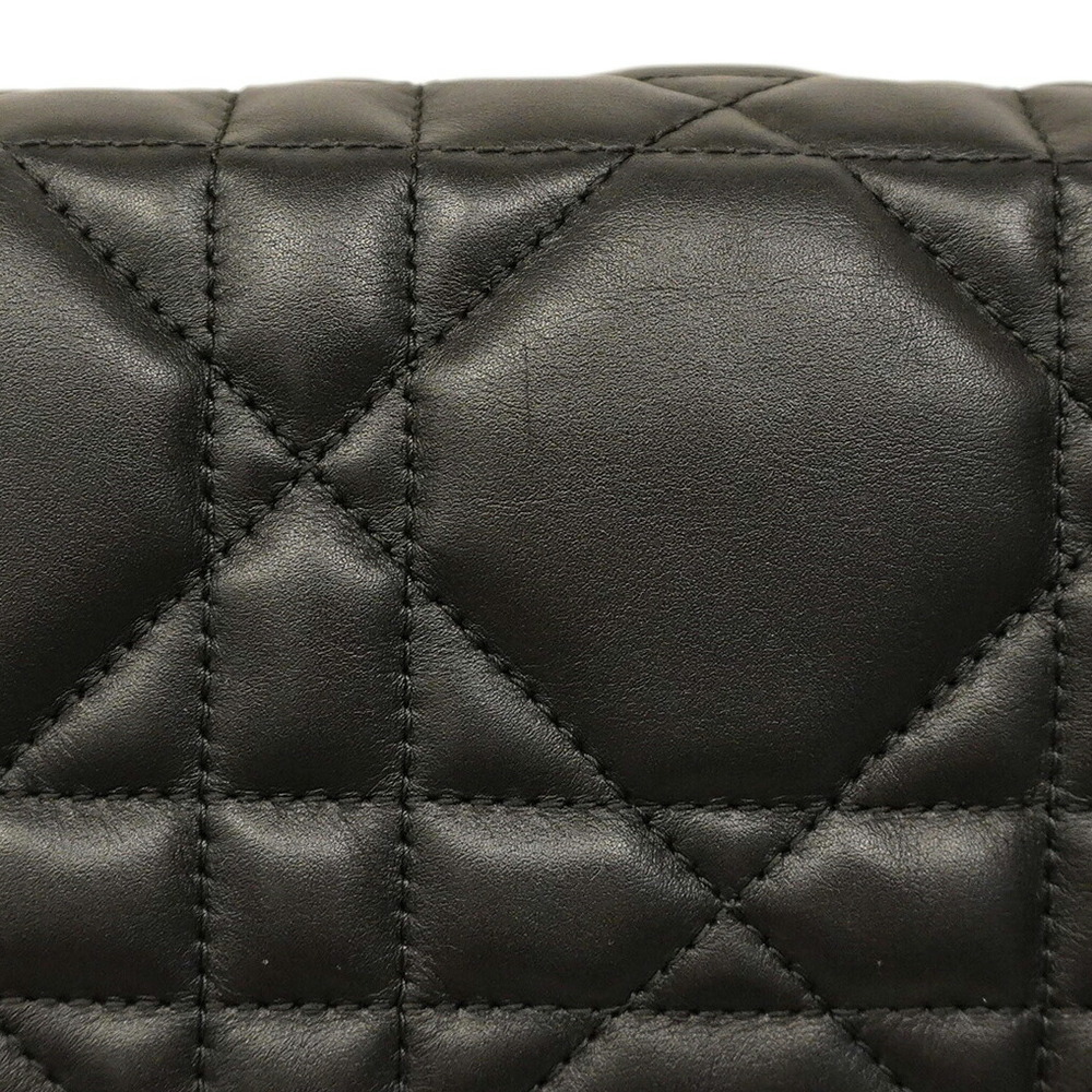 Dior Cannage Toujours Handbag Black Leather Champagne - Picture 13 of 14